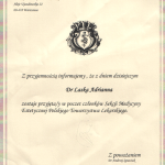 Warszawa 2008 — Przyjęcie do Sekcji Medycyny Estetycznej Polskiego Towarzystwa Lekarskiego